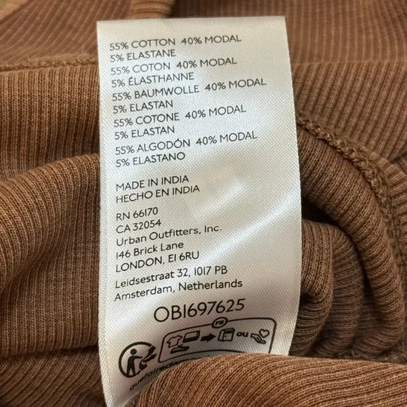 Pilcro Anthropologie brown ruched side tie tank top women’s size XXS - Picture 9 of 9